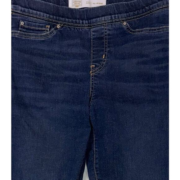 Levi's Totally Shaping Pull On Skinny Blue Denim Jeans 8M 29 x 30 - Picture 2 of 8